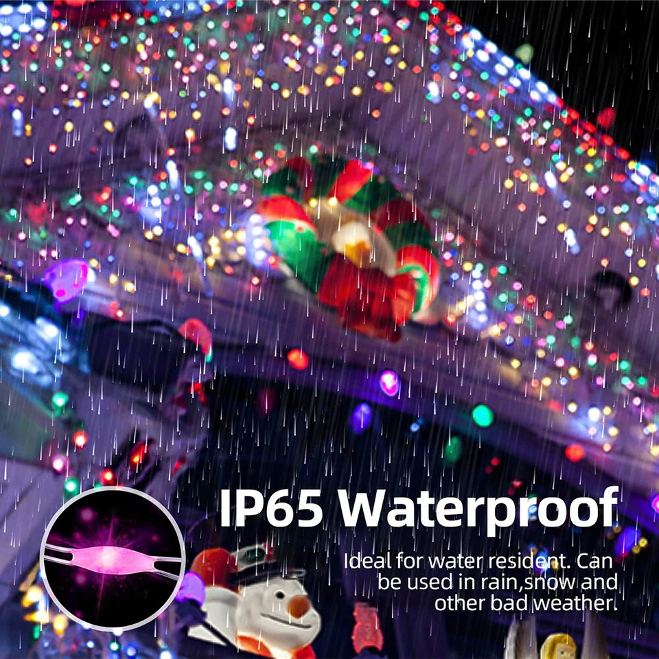 200 LED Solar Power String Fairy Lights 66FT Garden Outdoor Christmas Lamp -2PCS - Image 3 of 4