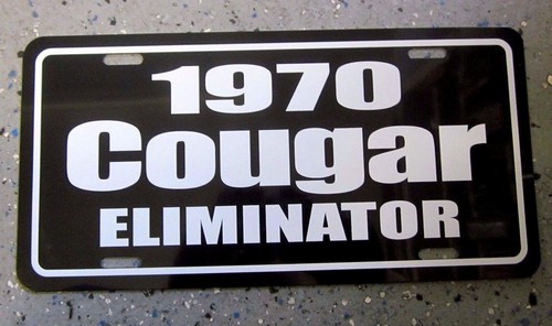 1970 Mercury Cougar ELIMINATOR license plate tag 70 top cat merc 351 - Picture 3 of 3