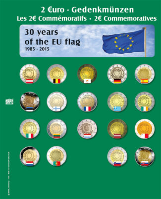 Premium Münzblatt 2 Euro des Jahres 2015 Blatt 15 für Album 7341