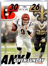 2023 Panini Prestige JOE BURROW ANY GIVEN SUNDAY XTRA POINTS PURPLE /99 BENGALS