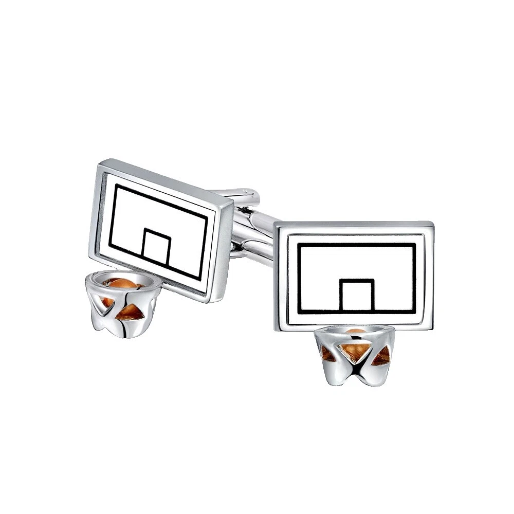 珐琅不锈钢运动男士袖扣