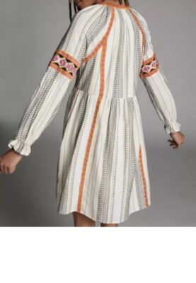 Anthropologie Lottie Embroidered Mini Dress Pleat Ivory Long Sleeve Gold size XL | eBay Anthropologie Lottie Embroidered Mini Dress Pleat Ivory Long Sleeve Gold size XL | eBay