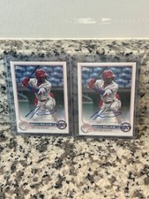 Lot 2x 2022 Topps Pro Debut Johan Rojas Auto #PD-65 Phillies