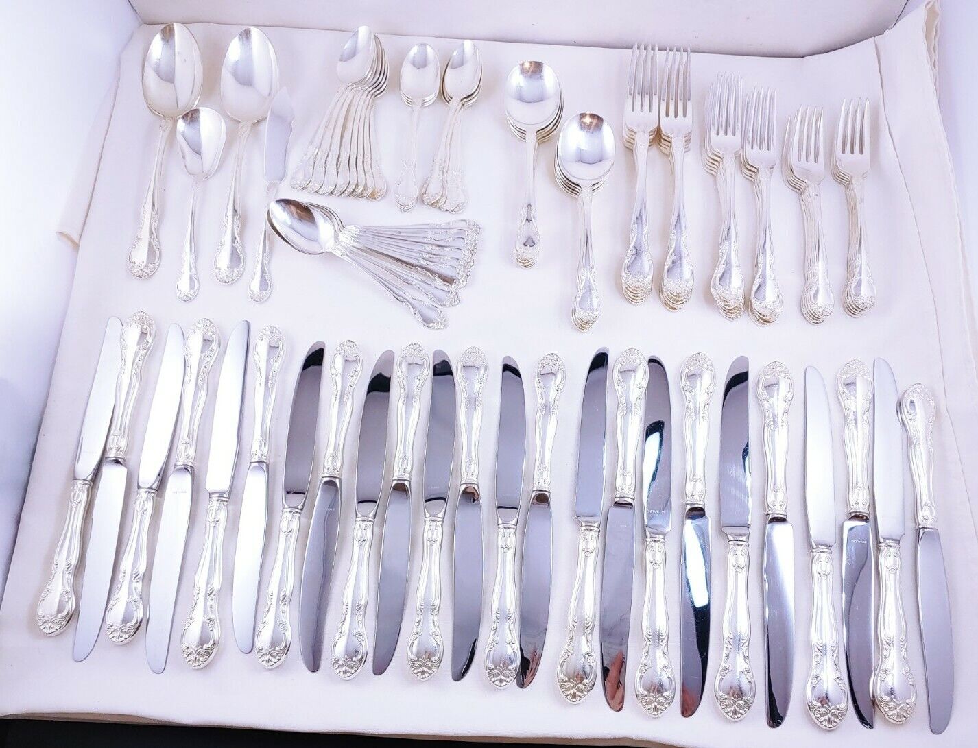  GORHAM Silver Plate French Classic Flatware 100 pc Service for 12 setting of 7