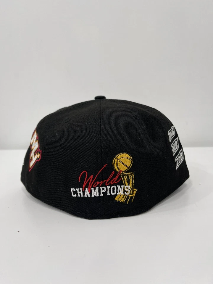 New Era Miami Heat NBA 59FIFTY Count The Rings Fitted Hat Cap Size 7 1/2 - Image 2 of 4