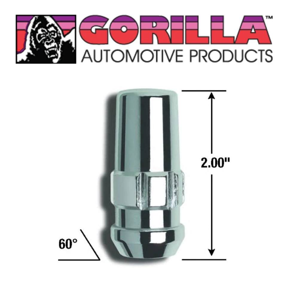 Gorilla The System 24 Cerraduras de Rueda Tuercas y Llave Cromo 14x1.5 Abultamiento Bellota Foto 2 de 4