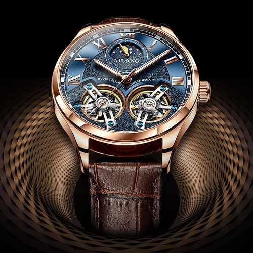 AILANG Brand Men's Automatic Mechanical Watch Waterproof Tourbillon Wristwatches - Picture 7 of 23