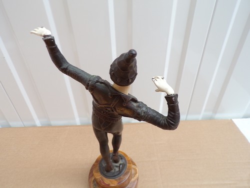 Vintage Art Deco Cast Metal Figure After D H Chiparus / Nijinsky Ballet Russes ? - Foto 19 di 24