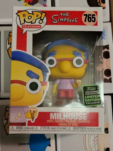 FUNKO POP! THE SIMPSONS MILHOUSE #765, 2020 SPRING CONVENTION LIMITED EDITION