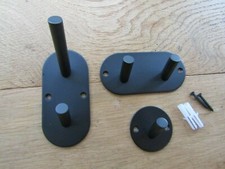 Modern Hat and coat hook single double bathroom towel robe hooks Matt Black