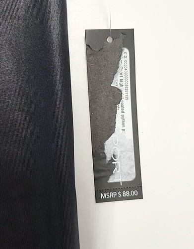 Tahari Sport Leggings High Waisted Solid Coated Jersey Pants - Black, Medium - Picture 5 of 7