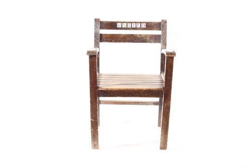 alter kleiner Kinderstuhl Kindergarten stuhl Kinder Holzstuhl Holz Vintage - Picture 6 of 12