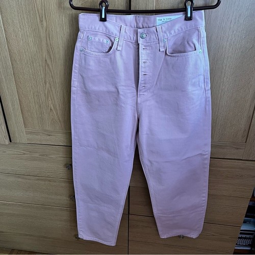 BNWT Rag & Bone Pink Blush Women's High Rise Straight Jeans - Picture 14 of 16