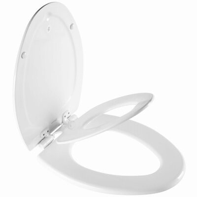 Next Step Child/Adult Toilet Seat, Elongated, Wbite -188SLOW 000
