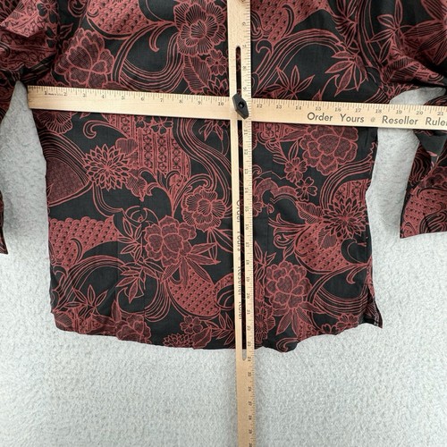 Tori Richard Blouse Womens Small Long Sleeve Shirt Hawaiian Floral Print FHB NWT - Picture 4 of 6