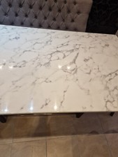 NEXT marble Dinning Table 6 Seater trendy real marble 