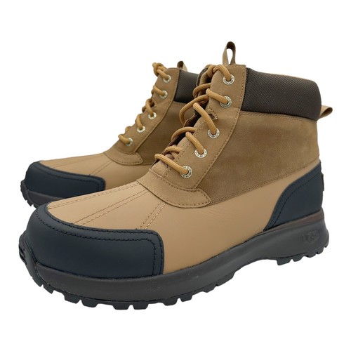 UGG EMMETT DUCK BOOT CHESTNUT LEATHER WATERPROOF LACE UP MEN'S BOOTS US SIZE 9 - Picture 6 of 6