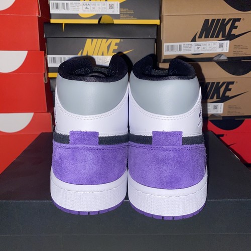 Nike Air Jordan 1 Mid SE Varsity Court lila weiß schwarz 852542-105 Herren Größe 9 - Bild 7 von 8