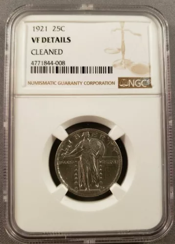 1921 Standing Liberty Quarter Nice VF Details Graded NGC