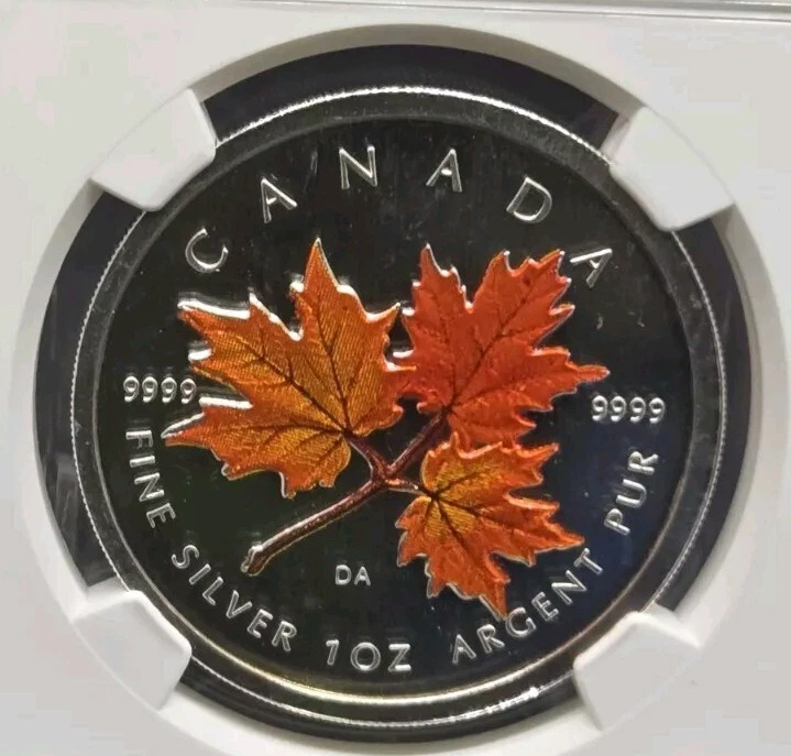 2001 CANADA $5 MAPLE LEAF - AUTUMN - NGC SP68 MS68 - 999 SILVER COIN - Image 4 of 4