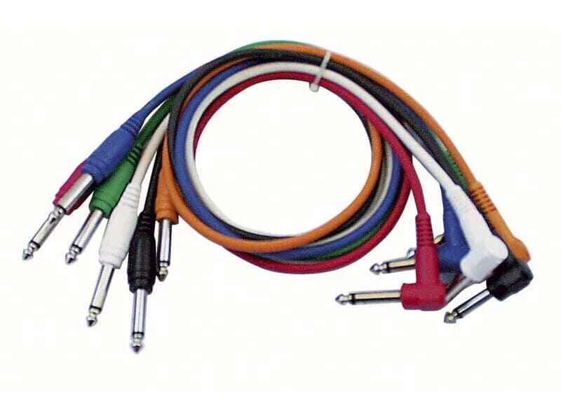 DAP AUDIO Cavo patch mono 90 cm set 6 colori - dritto e angolato