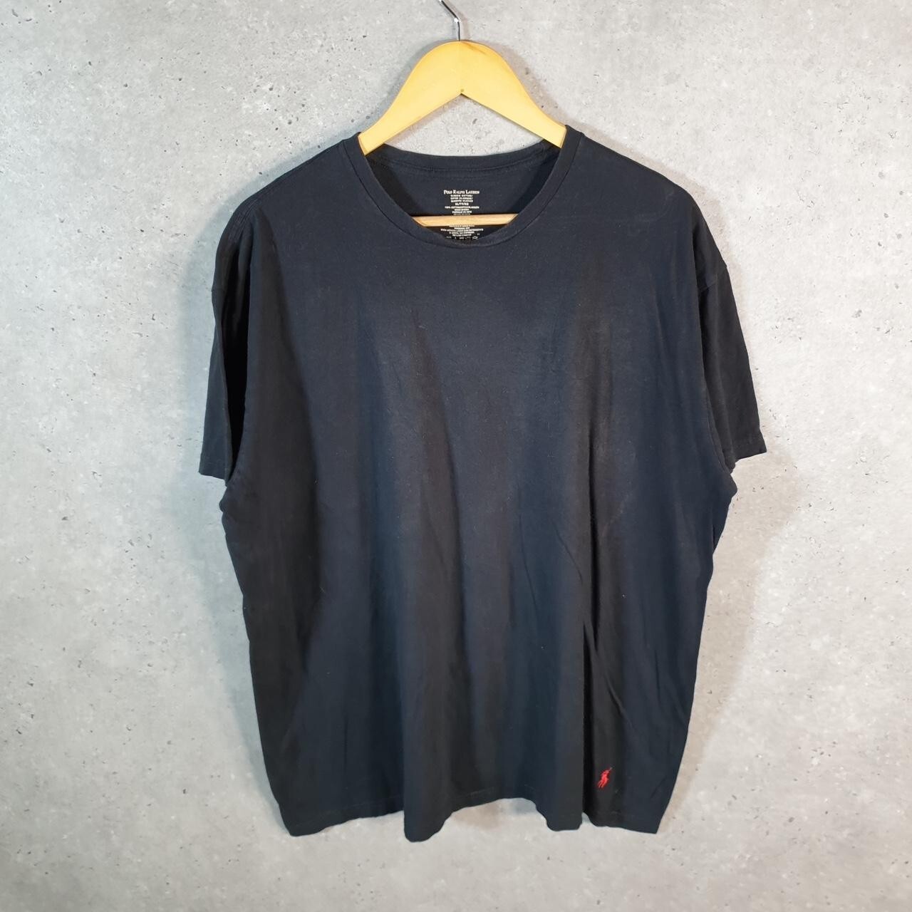 Polo Ralph Lauren vintage uomo XL nera ricamata vestibilità classica pony