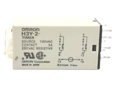 Omron H3Y-2 AC100-120 5M Genuine OEM 8-Pin 120V DPDT ON-Delay Solid State Timer