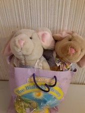Bialosky Treasury Bunny Plush Michael and Molly Easter with Bag, Book and CoA