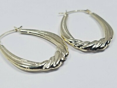 Belk & Co. Ovale Twist Creolen in 14K Gelbgold