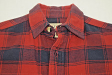 Vintage Plaid Flannel Shirt Red Head Size S 90s Red Black Shadow Plaid Grunge