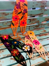 Handcrafted Mexican Embroidered Sash Belt: Adjustable OneSize Fit