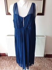 GLAMOROSA  WOMENS ROYAL BLUE  STRAPPY/ LINED/STRING TOP LAYER DRESS SIZE 20