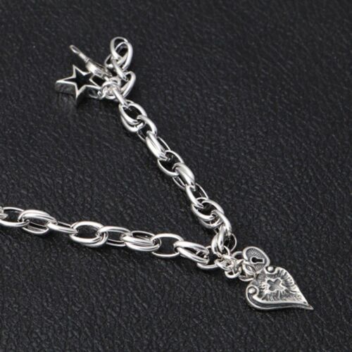 925 Sterlingsilber Dicke Kette Anhänger Charm Armband Retro Einzigartig Party Armreif - Bild 4 von 6