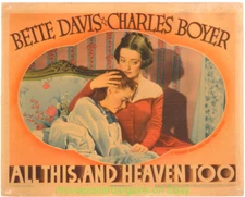 ALL THIS, AND HEAVEN TOO 1940 LOBBY CARD #1 BETTE DAVIS