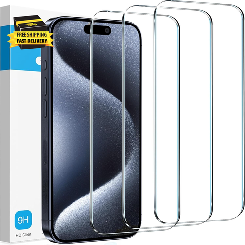 3 Pack for Iphone 16 /Iphone 15 Pro/Iphone 15 Screen Protector Tempered Glass, M