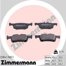 Zimmermann brake pad set, disc brake 25841.160.1