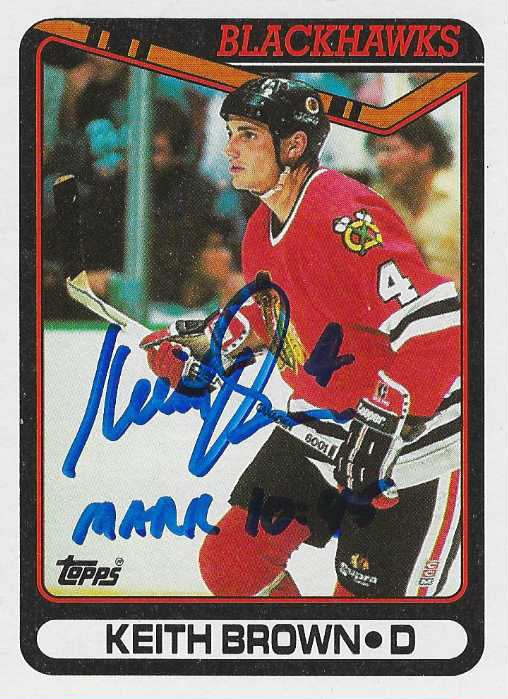Keith Brown Chicago Blackhawks Personally Autographed Card - Main Image