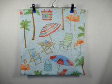 Indoor/Outdoor 18 X 18 Decorative Tropical Beach Theme Pillow Covers
