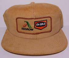 NEW 1980s Vtg ASGROW Os GOLD PATCH DENIM CORD...