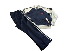 Rare Vintage 80s Adidas ATP Keyrolan Tracksuit Size L Made In Taiwan Blue