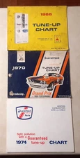 Vintage Guaranteed Parts Car Auto Tune-Up Chart Lot 1966-1974 Seneca Falls NY
