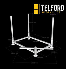 Metal Stillage - Removeable posts - 350HX1400WX940D (1.2M Legs)