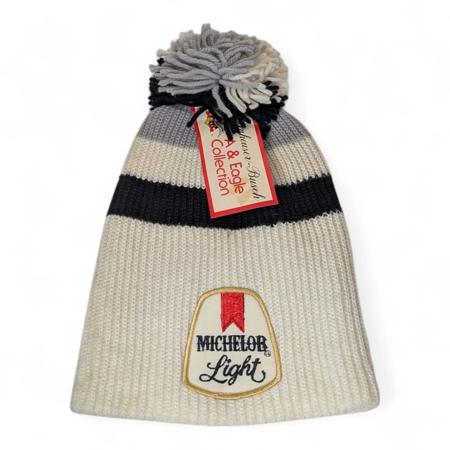 NOS Beanie Michelob Light Toboggan USA Vintage Acrylic A & Eagle Collection