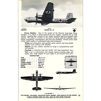 Heinkel He. 177 Blohm & Voss Ha. 138 Germany 1943 War Plane Photo SAG6-10