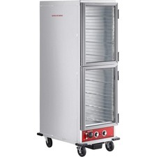 Full Size Insulated Heated Holding / Proofing Cabinet w Clear Dutch Doors - 120V