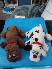 2 Stuffed Pound Puppies with Tonka Tag, 1 Dalmation And 1 Chocolate Lab