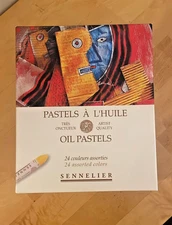 Sennelier Oil Pastels Box Set - 24 Assorted Oil Pastels, Made in France