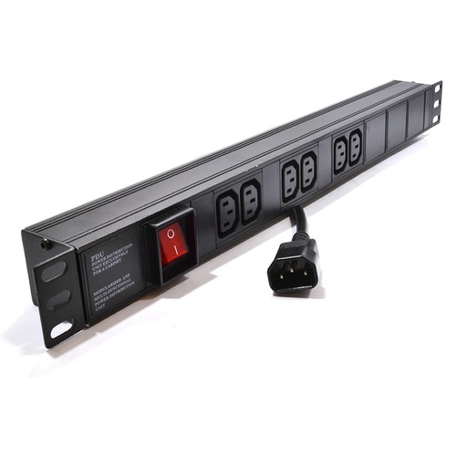 PDU C13 Sockets C14 IEC Plug Power Distribution Units Horizontal 6/8/12/16 Way - Afbeelding 3 van 7