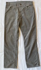 Levis Vintage Corduroy Pants 1980's 519 Gray Cords Levi Strauss USA 36X31