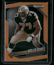 2025 Panini Prizm Black #96 Willie Roaf Prizms Orange #/49